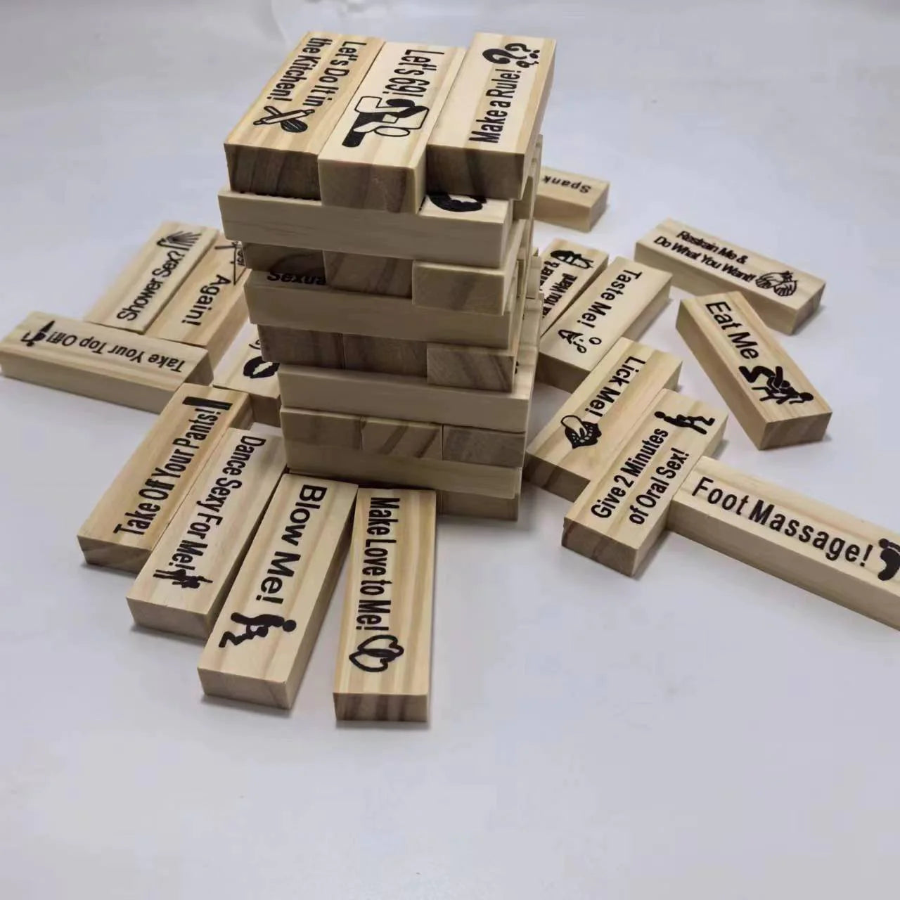 Couple's Jenga Tower Game